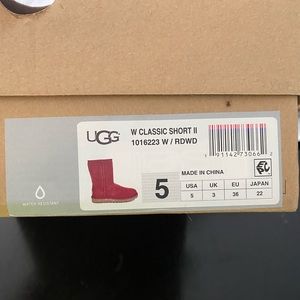 NWT Uggs red/maroon new in box w/ original packaging.